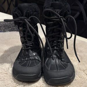 UGG Black Lace-Up Women's Winter Boots
